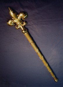 30” long Gold Plated Sterling Silver Scepter